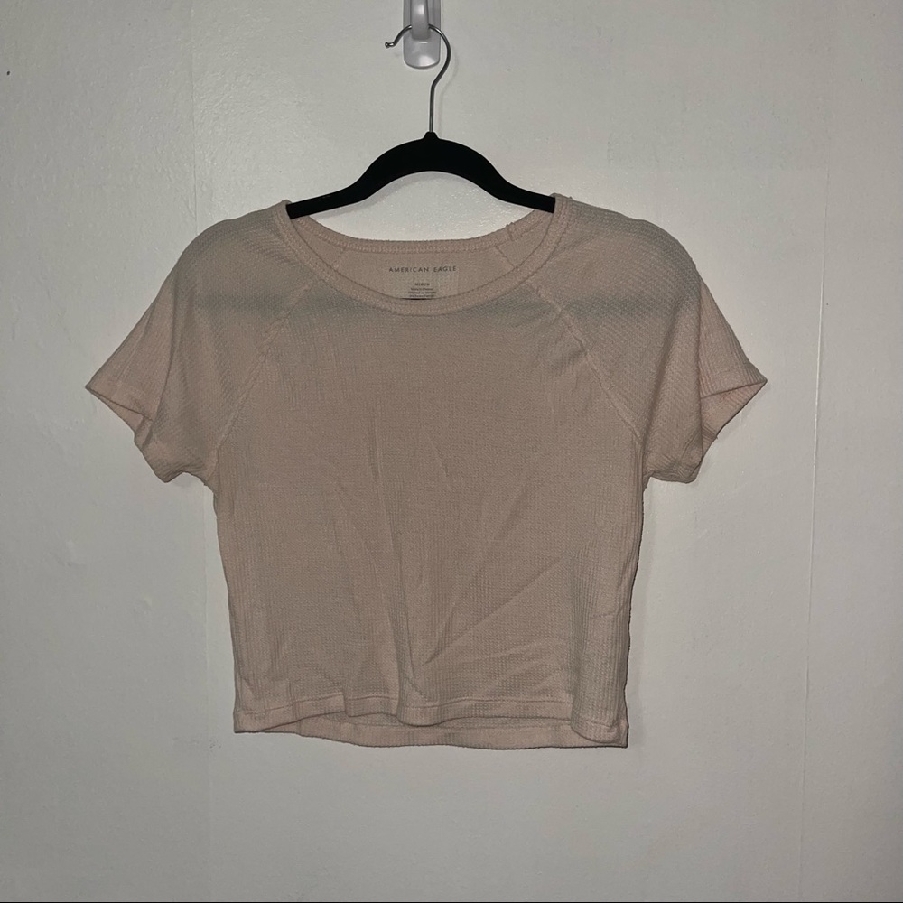 American Eagle Waffle Baby Tee